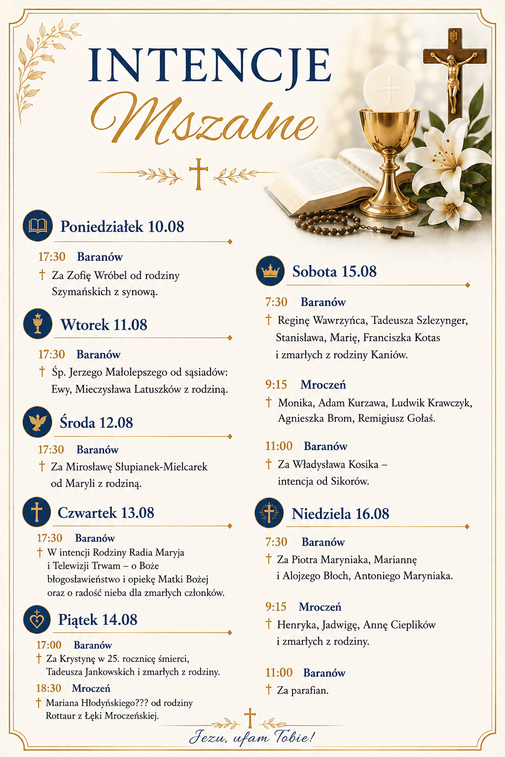 Ogłoszenia Parafialne i Intencje 09.08.2026, zdjęcie 2